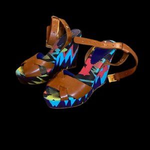 Fabulous Colorful Missoni Platform Wedges